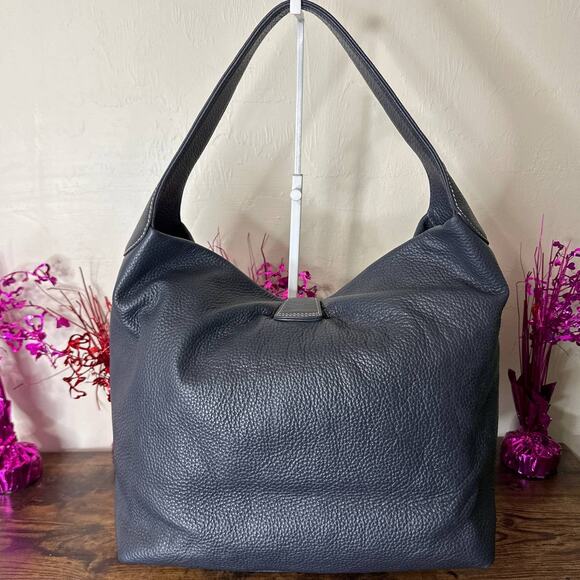 DOONEY & BOURKE Florentine Logo Lock Leather Shoulder Bag - Picture 2 of 11